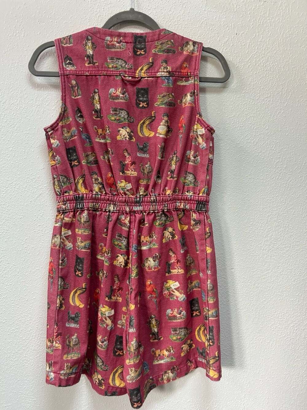 Rachel Antonoff Pink Novelty Print Animal Collectibles Jumpsuit Romper Size 2 - Picture 7 of 14